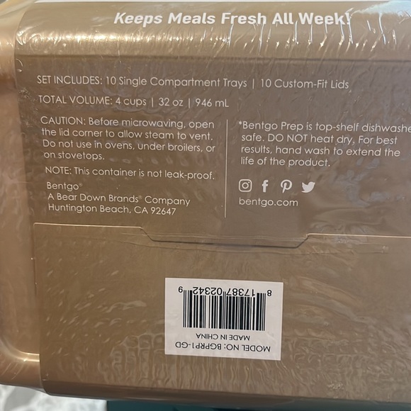 Bento Prep Meal Prep Containers - Picture 3 of 4